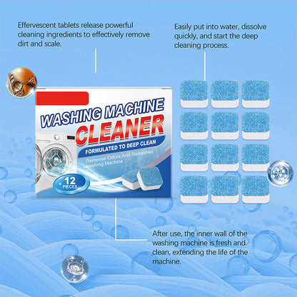 📢📢Buy 3 Get 2 Free !! ⏰Powerful Washing Machine Cleaner Tablets - 12 Counts