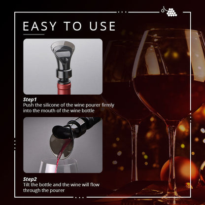 🎉 2026 Sale — Over 23,500 Sold!🍷 2-in-1 Wine Pourer & Vacuum Sealer Wine Saver Stopper ✨