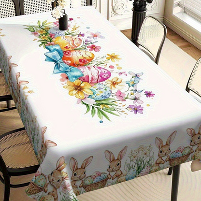 Festive Floral Print Tablecloth