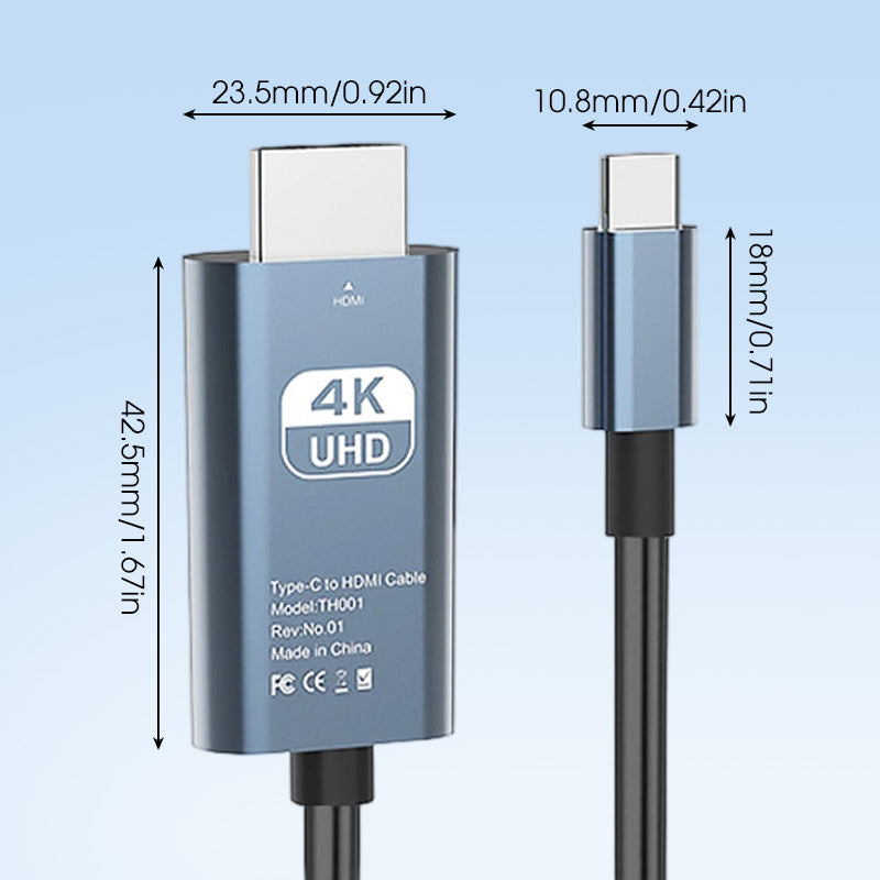 ✨🔥4K HD Type-C to HDMI Display Adapter