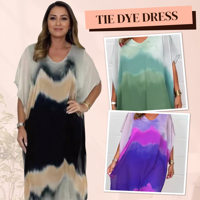 🔥Last Day 49% OFF🔥Women's Comfortable Flowy Tie Dye Dress