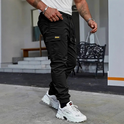 👖 50% OFF NOW!🛠️ Men's Workwear Cargo Sweatpants – Tapered Joggers & Drawstring – Multi-Pocket Streetwear 🔥