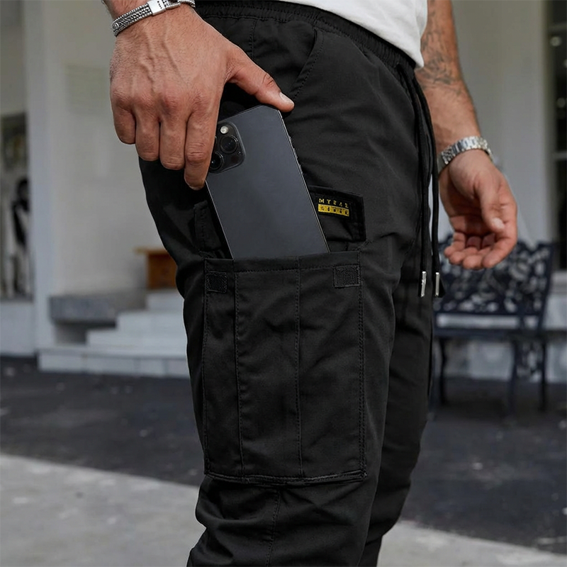 👖 50% OFF NOW!🛠️ Men's Workwear Cargo Sweatpants – Tapered Joggers & Drawstring – Multi-Pocket Streetwear 🔥