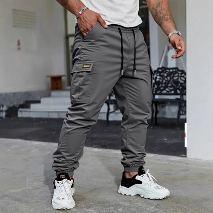 👖 50% OFF NOW!🛠️ Men's Workwear Cargo Sweatpants – Tapered Joggers & Drawstring – Multi-Pocket Streetwear 🔥
