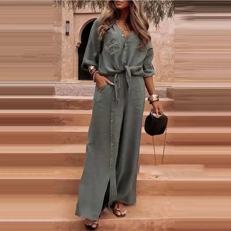 📢📢50% OFF !!!⏰Women's Elegant Solid Color 2-Piece Set