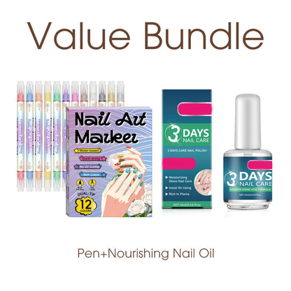 🥳2026 HOT SALE🥳💞50K+ SOLD!✨🎨 50% OFF! Dual‑Tip Nail Art Pens – Quick‑dry, no UV lamp. Fine & brush tips. 12/24 vibrant colors. Easy DIY at home. No smudges, just art! 💅🖌️
