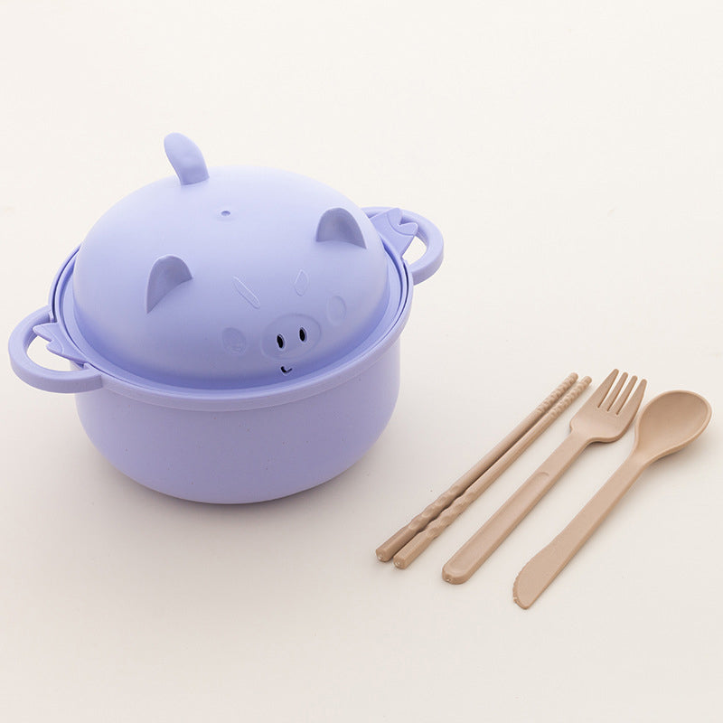 1300ml Instant Noodle Bowl Set with Lid & Cutlery
