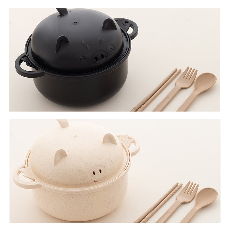 1300ml Instant Noodle Bowl Set with Lid & Cutlery