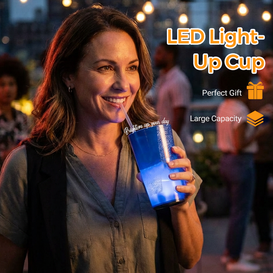 🔈🔈60% OFF🥤Water-activated LED light-up cup with straw – For parties, bars & events✨