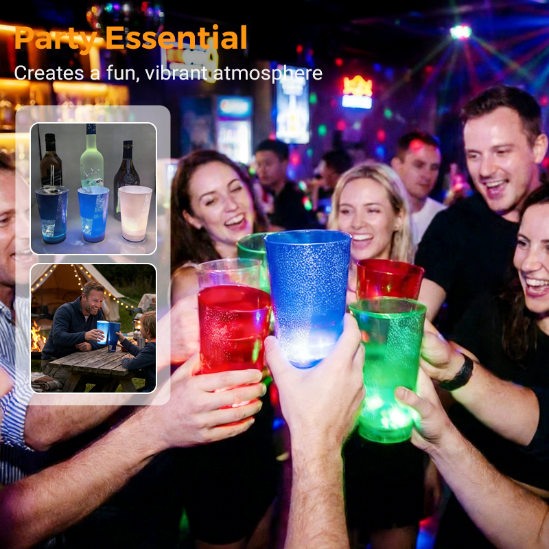 🔈🔈60% OFF🥤Water-activated LED light-up cup with straw – For parties, bars & events✨