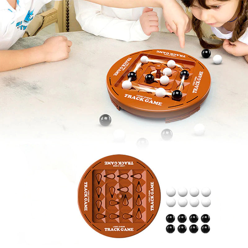 ♟️🌀Logic Chess Track Game Set, perfect for 2-4 players, offering fun-filled family game night entertainment✨💫