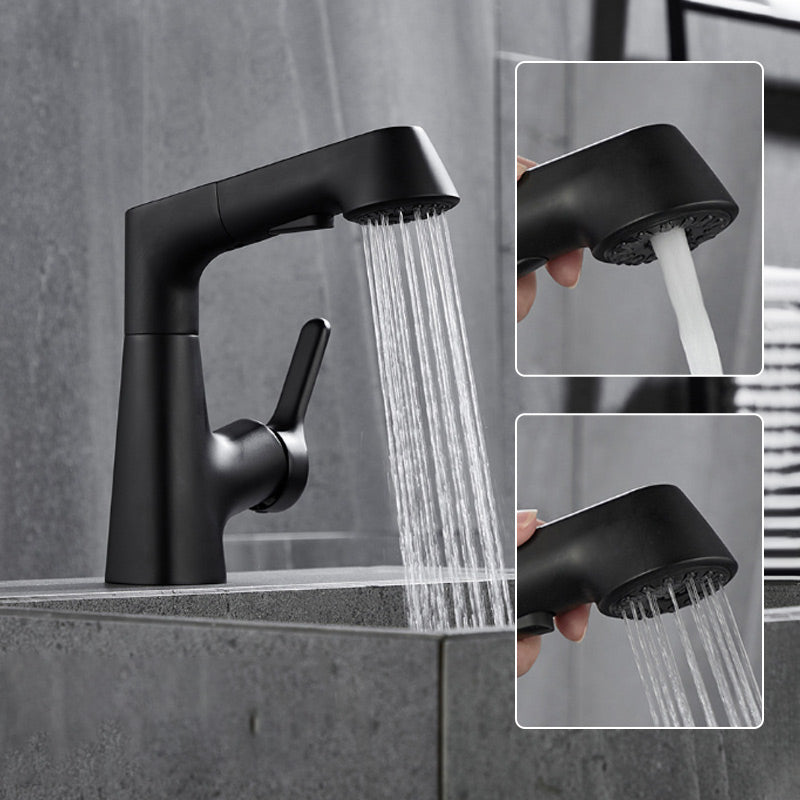 🔥Hot Sale Offers-1 Hole Bathroom Faucet with Pull out Sprayer