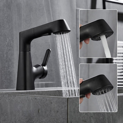 🔥Hot Sale Offers-1 Hole Bathroom Faucet with Pull out Sprayer