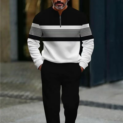 🔈🔈60% OFF🔥Men's Graphic Print Pullover & Pants Set