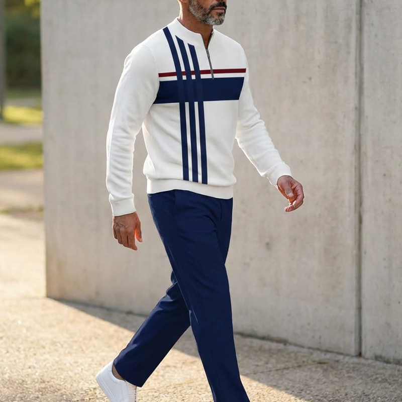 🔈🔈60% OFF🔥Men's Graphic Print Pullover & Pants Set