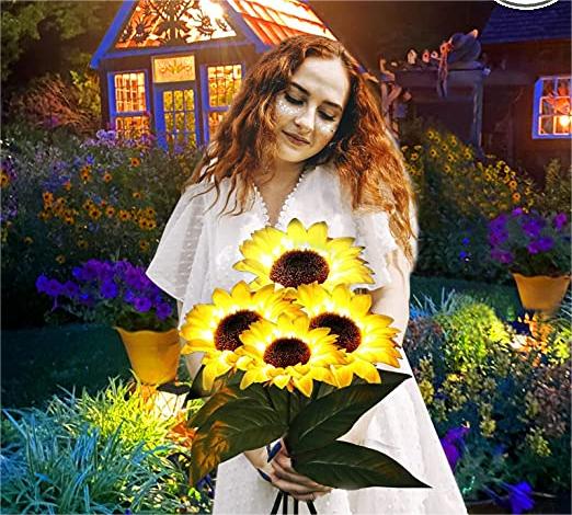 🌻 50% OFF NOW! ☀️ Waterproof Solar Sunflower Lights – Realistic Petals, IP65 Weatherproof & 8-12H Auto Glow ✨