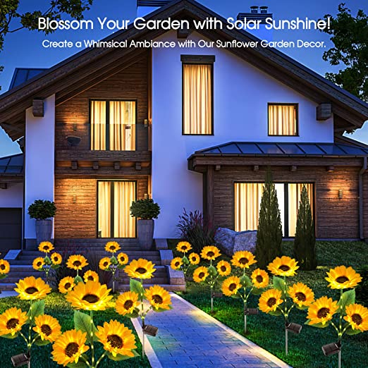 🌻 50% OFF NOW! ☀️ Waterproof Solar Sunflower Lights – Realistic Petals, IP65 Weatherproof & 8-12H Auto Glow ✨
