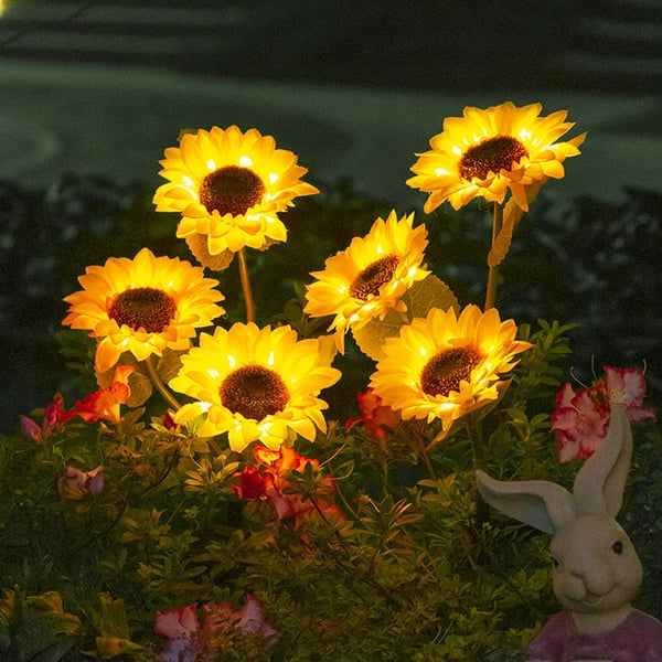 🌻 50% OFF NOW! ☀️ Waterproof Solar Sunflower Lights – Realistic Petals, IP65 Weatherproof & 8-12H Auto Glow ✨