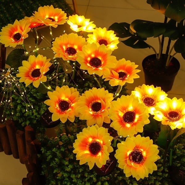🌻 50% OFF NOW! ☀️ Waterproof Solar Sunflower Lights – Realistic Petals, IP65 Weatherproof & 8-12H Auto Glow ✨