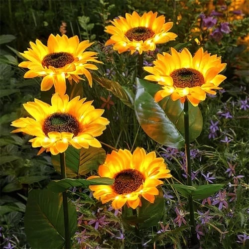 🌻 50% OFF NOW! ☀️ Waterproof Solar Sunflower Lights – Realistic Petals, IP65 Weatherproof & 8-12H Auto Glow ✨