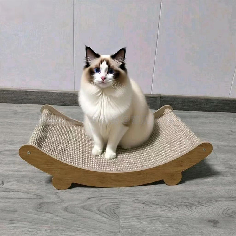 ⏳🔥LIMITED-TIME 50% OFF! ⏰🎉 2026 Sale — Over 15,000 Sold!🐱 2‑in‑1 Sisal Cat Scratching Lounger‑Wood Frame Curved Cat Rest Bed 🛋️