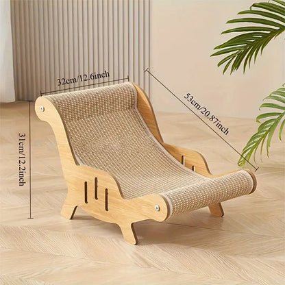 ⏳🔥LIMITED-TIME 50% OFF! ⏰🎉 2026 Sale — Over 15,000 Sold!🐱 2‑in‑1 Sisal Cat Scratching Lounger‑Wood Frame Curved Cat Rest Bed 🛋️