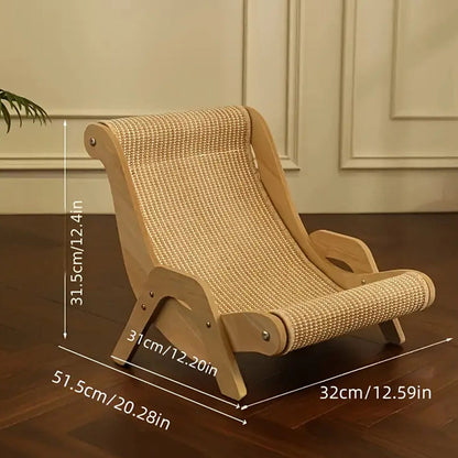 ⏳🔥LIMITED-TIME 50% OFF! ⏰🎉 2026 Sale — Over 15,000 Sold!🐱 2‑in‑1 Sisal Cat Scratching Lounger‑Wood Frame Curved Cat Rest Bed 🛋️