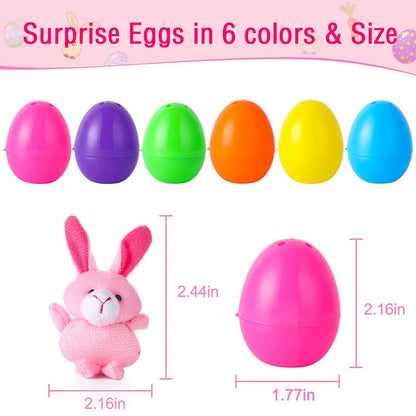 Pre-Filled Easter Eggs with Plush Animal Toys