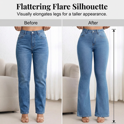 ⏰ Now only 50% Off!🔥Women's High-Waist Stretch Flare Jeans