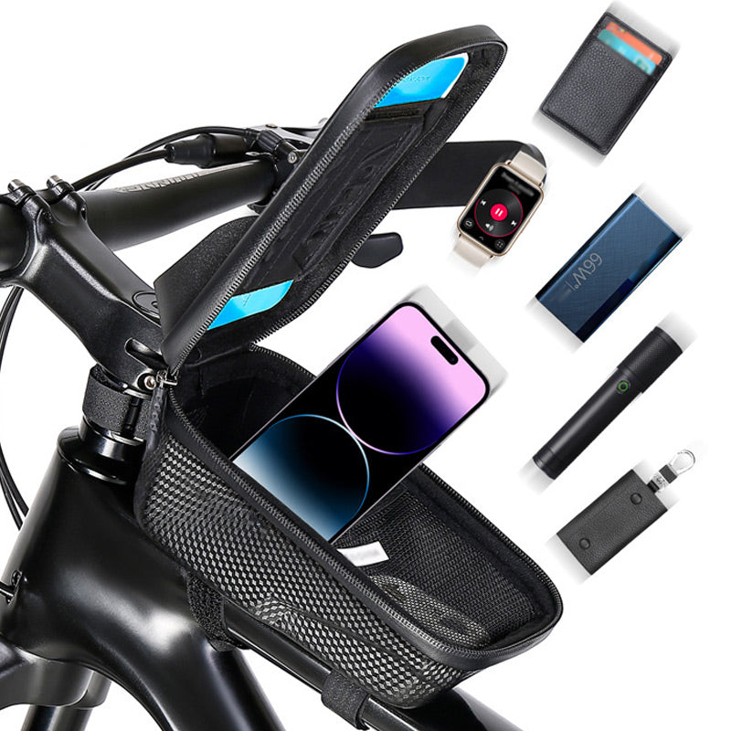 🚲 HOT SALE! ⚡ Waterproof Bike Mounted Phone Holder Bag – Waterproof & Dustproof, Shockproof Protection, Adjustable Strap, Secure Fit for Cycling & Outdoor Activities 📱