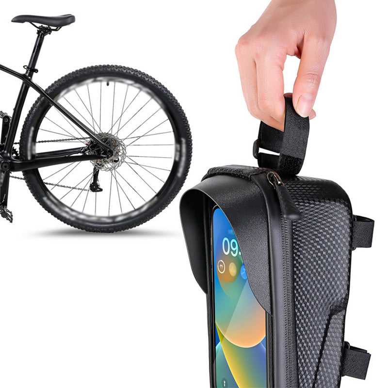 🚲 HOT SALE! ⚡ Waterproof Bike Mounted Phone Holder Bag – Waterproof & Dustproof, Shockproof Protection, Adjustable Strap, Secure Fit for Cycling & Outdoor Activities 📱