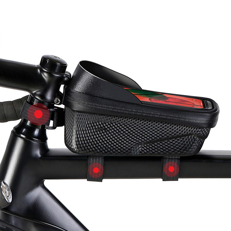🚲 HOT SALE! ⚡ Waterproof Bike Mounted Phone Holder Bag – Waterproof & Dustproof, Shockproof Protection, Adjustable Strap, Secure Fit for Cycling & Outdoor Activities 📱