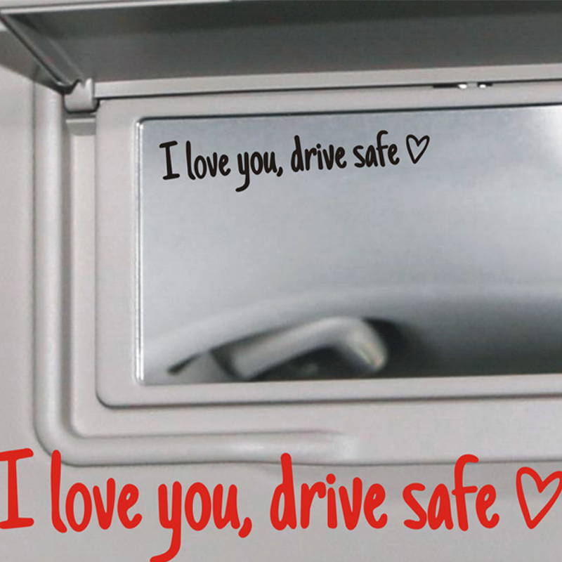 💗I Love You Drive Safe Car Rearview Mirror Decal👱‍♂️