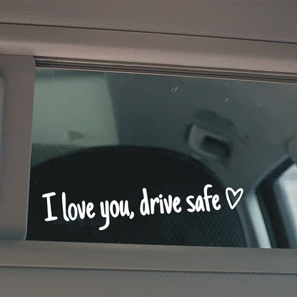 💗I Love You Drive Safe Car Rearview Mirror Decal👱‍♂️