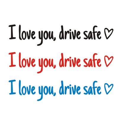 💗I Love You Drive Safe Car Rearview Mirror Decal👱‍♂️