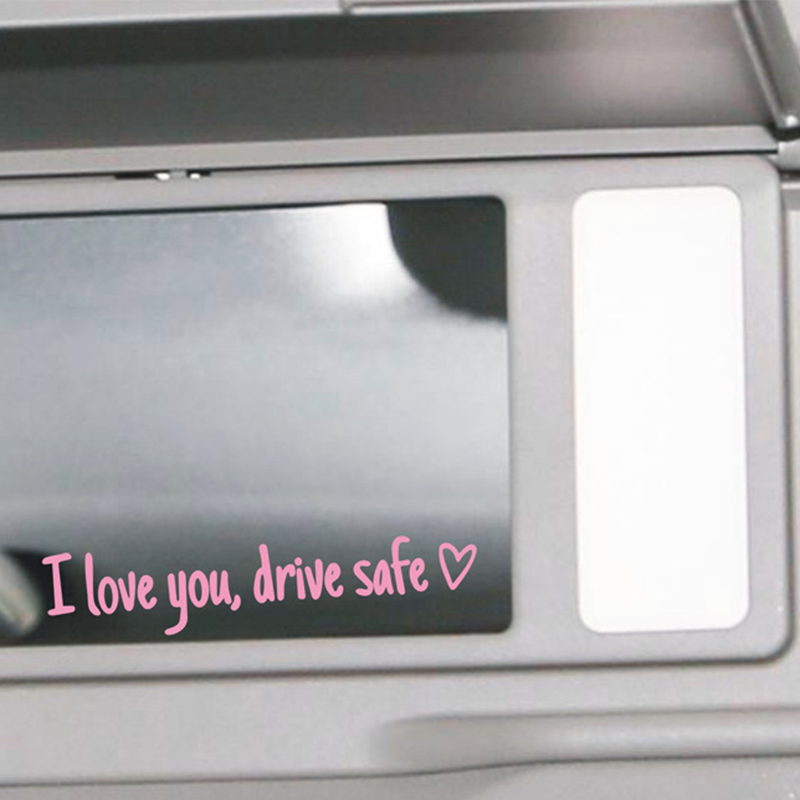 💗I Love You Drive Safe Car Rearview Mirror Decal👱‍♂️