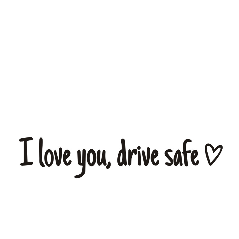 💗I Love You Drive Safe Car Rearview Mirror Decal👱‍♂️