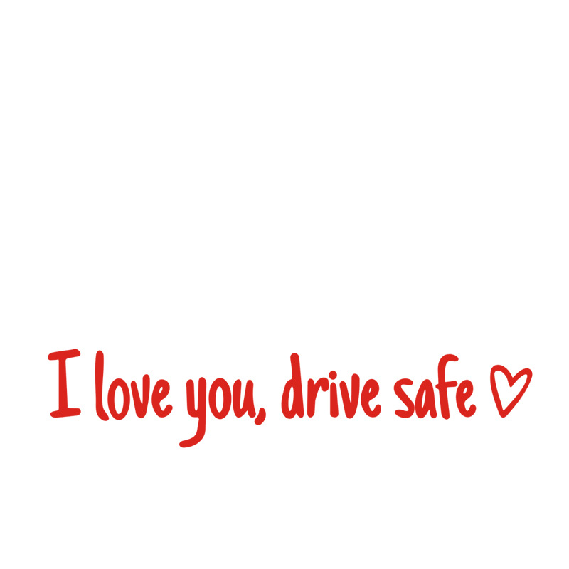 💗I Love You Drive Safe Car Rearview Mirror Decal👱‍♂️