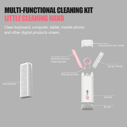7-in-1 Keyboard Cleaning Tool, Multifunctional Dust Removal Brush for Phone, Earphones, Computer, Laptop Cleaner for Watch, Camera & Lenses, Electronic Gadgets