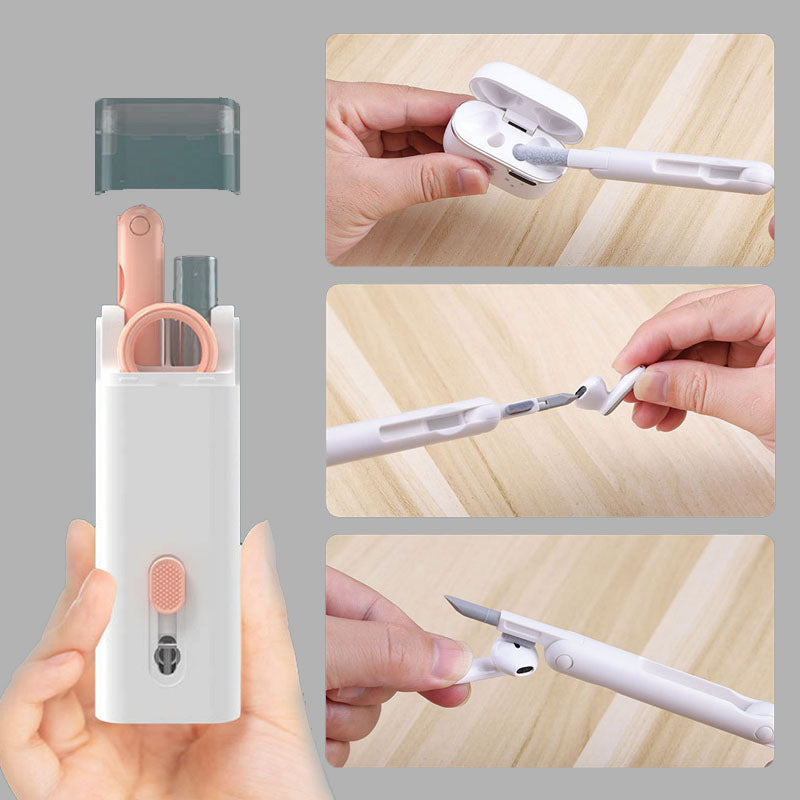 7-in-1 Keyboard Cleaning Tool, Multifunctional Dust Removal Brush for Phone, Earphones, Computer, Laptop Cleaner for Watch, Camera & Lenses, Electronic Gadgets