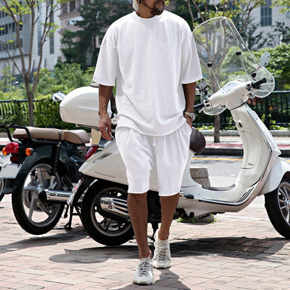 Casual solid-color sleeveless sports sets