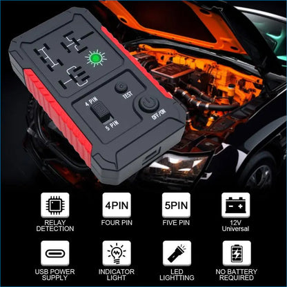 🔥2026 New Upgrade ＆ Hot Sale🔥USB-C Car Relay Tester for 4/5 Pin Relays