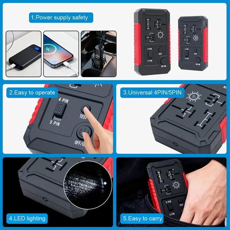 🔥2026 New Upgrade ＆ Hot Sale🔥USB-C Car Relay Tester for 4/5 Pin Relays