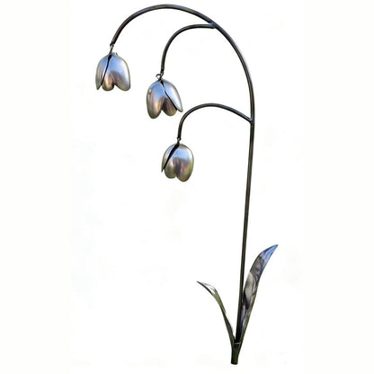 Elegant Metal Flower Garden Stake