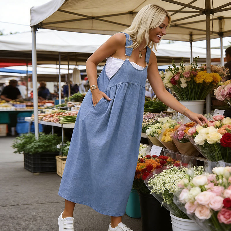 👗 60% OFF NOW! 🌸A loose-fitting, cloud-like dress ☁️ Lightweight, breathable, and not stuffy 🌬️ Comes with a hidden large pocket 📱