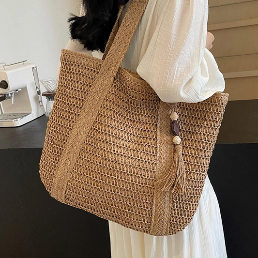 Handwoven Straw Tote Bag