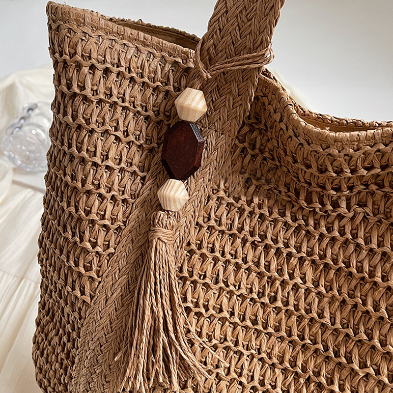 Handwoven Straw Tote Bag