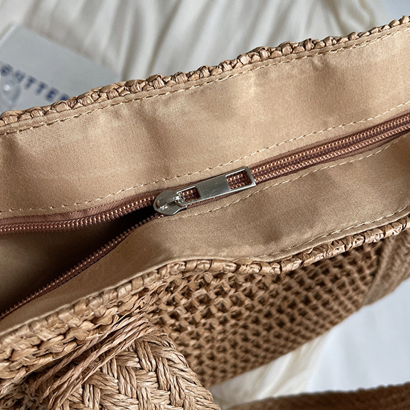 Handwoven Straw Tote Bag