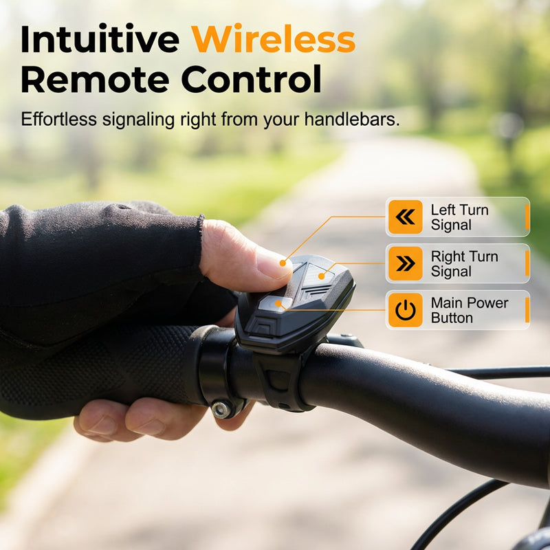 🚴 49% OFF NOW! 🔦 Wireless Turn Signal Light for Bicycles – Rechargeable, Waterproof & Perfect for Night Safety 💡