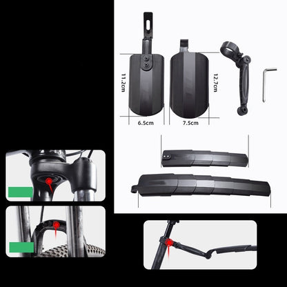 🔥Limited Time Promotion 50% OFF🔥Retractable & Adjustable Bicycle Mudguard Set